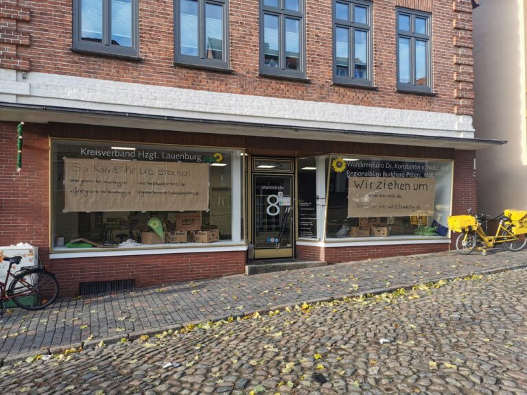 Kreisverband: Schließung des Büros in Mölln – Grüne verlagern ihre Arbeit zunächst ins Digitale